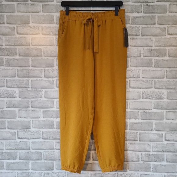 Pants - NYCC Womens Mustard Yellow Pull On Joggers Relaxed Casual
Size 3X NWT